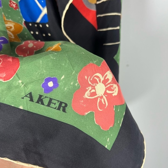 Aker Odullu Seri Abstract Geometric Artsy Colorful Scarf - Picture 3 of 9